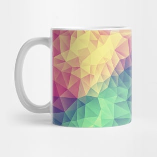 Abstract Multi Color Cubizm Painting (Color Bomb - Low Poly Pattern) Mug